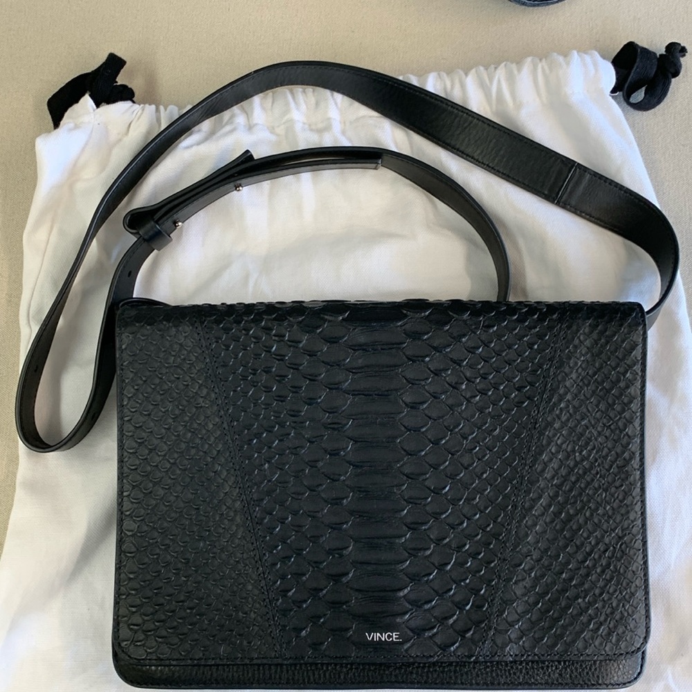 Vince Embossed Leather Bag